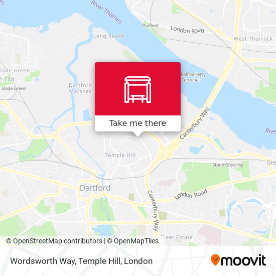 Wordsworth Way, Temple Hill map
