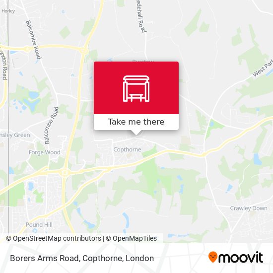 Borers Arms Road, Copthorne map
