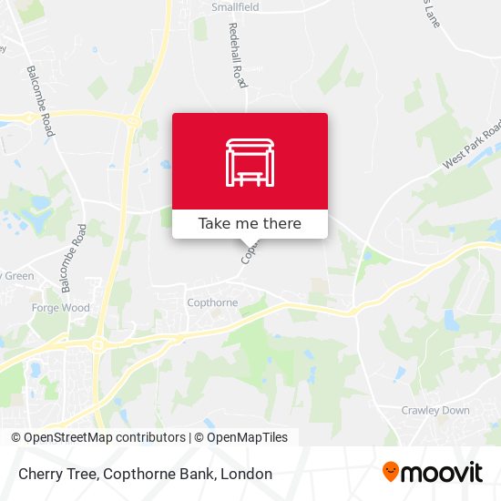 Cherry Tree, Copthorne Bank map