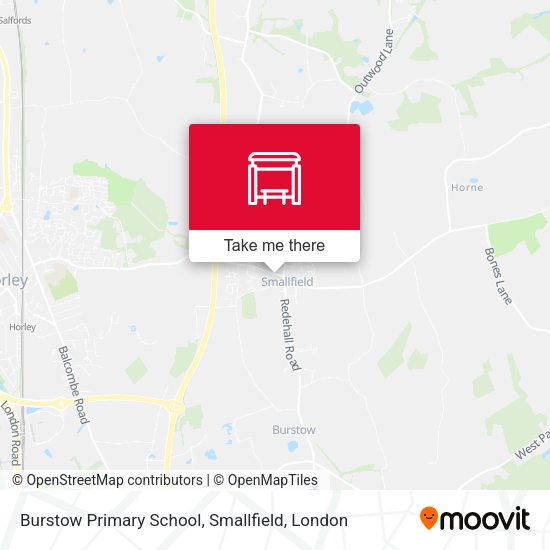 Burstow Primary School, Smallfield map
