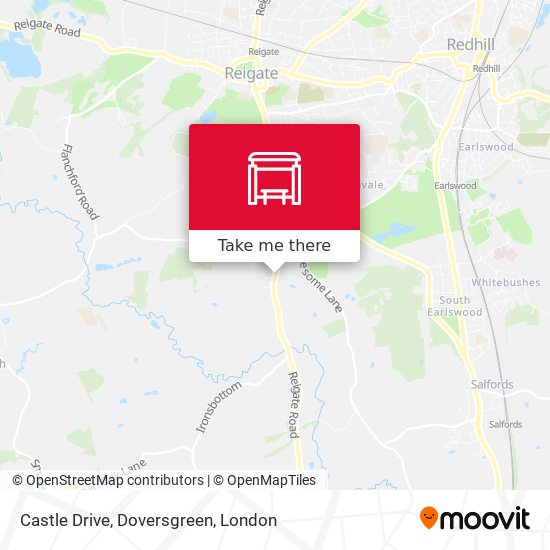 Castle Drive, Doversgreen map