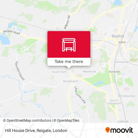 Hill House Drive, Reigate map