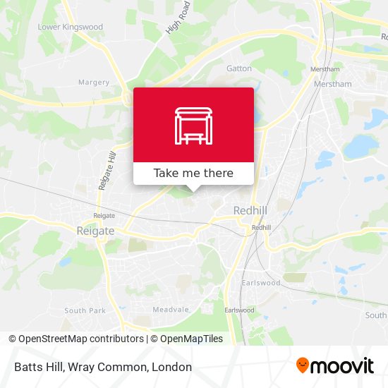 Batts Hill, Wray Common map
