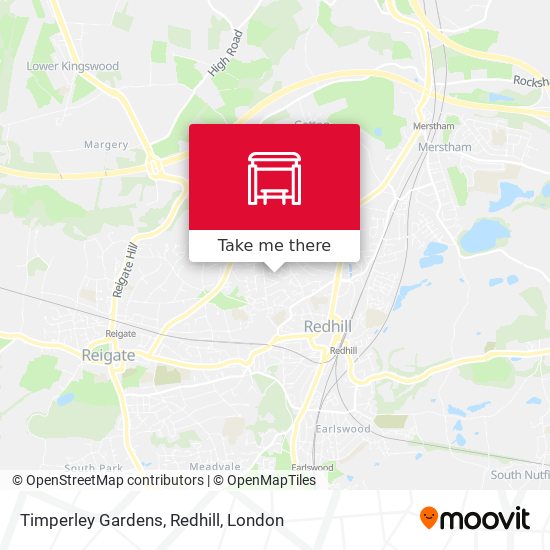 Timperley Gardens, Redhill map