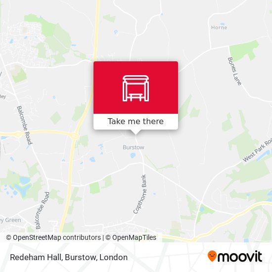 Redeham Hall, Burstow map