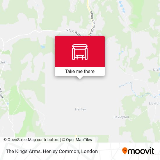 The Kings Arms, Henley Common map