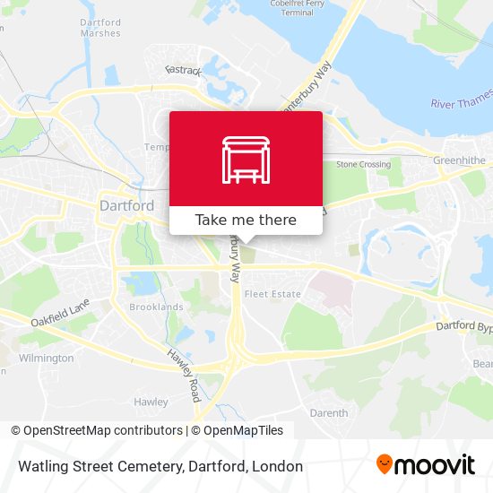 Watling Street Cemetery, Dartford map