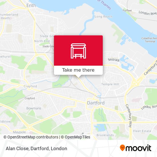 Alan Close, Dartford map