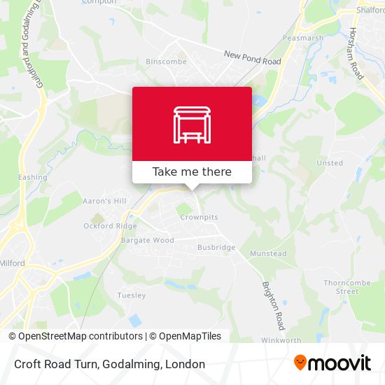 Croft Road Turn, Godalming map