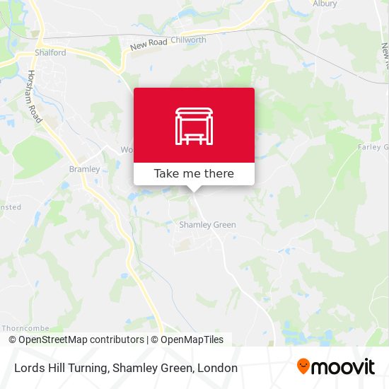 Lords Hill Turning, Shamley Green map