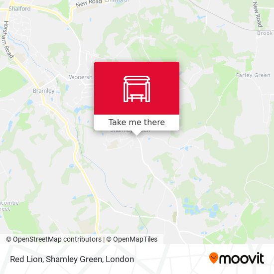 Red Lion, Shamley Green map