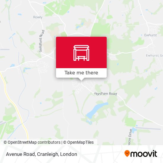 Avenue Road, Cranleigh map