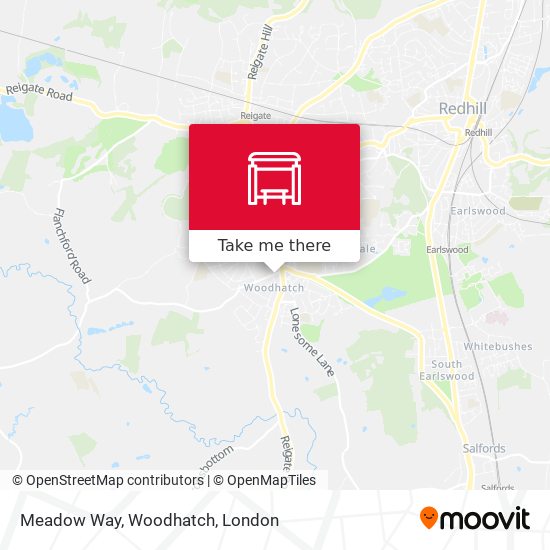 Meadow Way, Woodhatch map