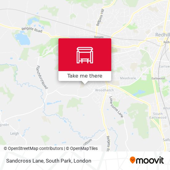 Sandcross Lane, South Park map