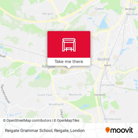 Reigate Grammar School, Reigate map