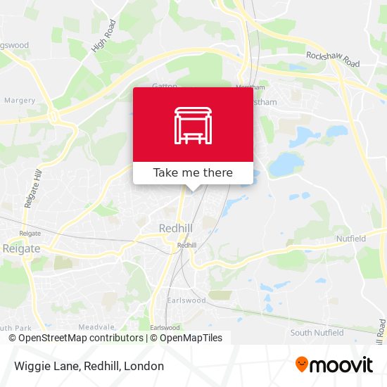 Wiggie Lane, Redhill map