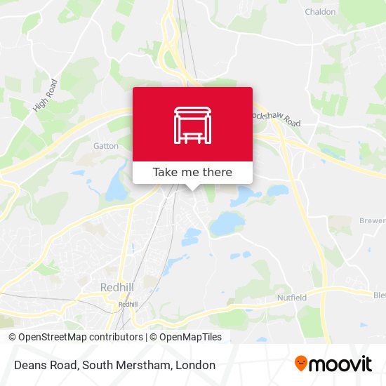Deans Road, South Merstham map