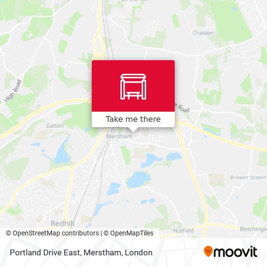 Portland Drive East, Merstham map