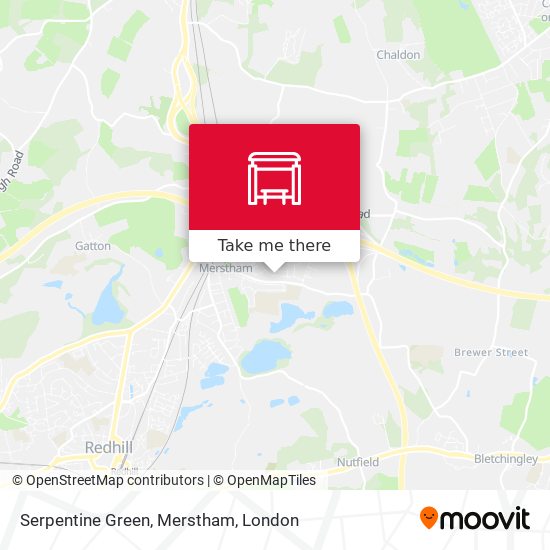Serpentine Green, Merstham map