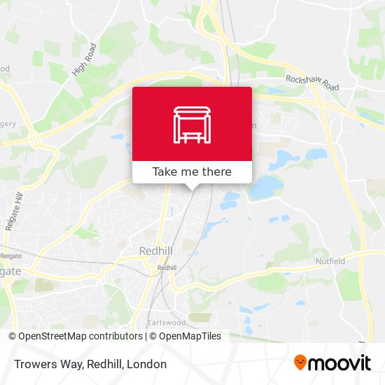 Trowers Way, Redhill map