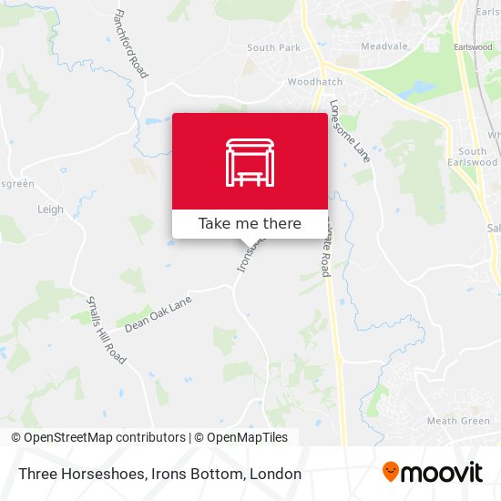 Three Horseshoes, Irons Bottom map
