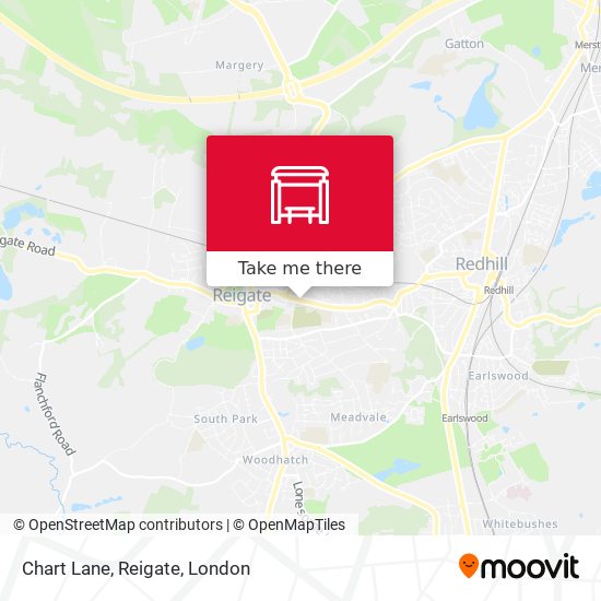 Chart Lane, Reigate map