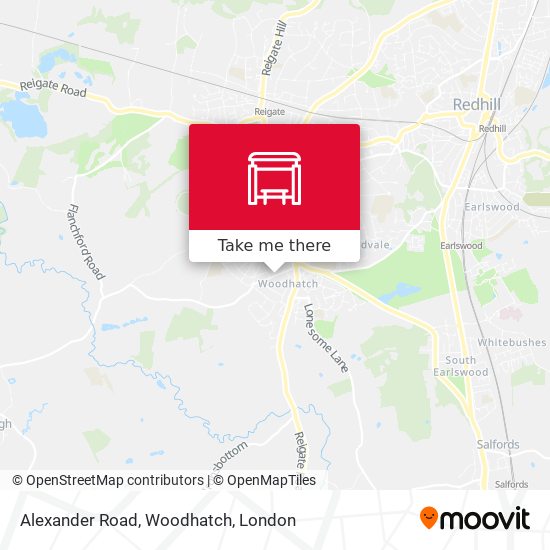 Alexander Road, Woodhatch map