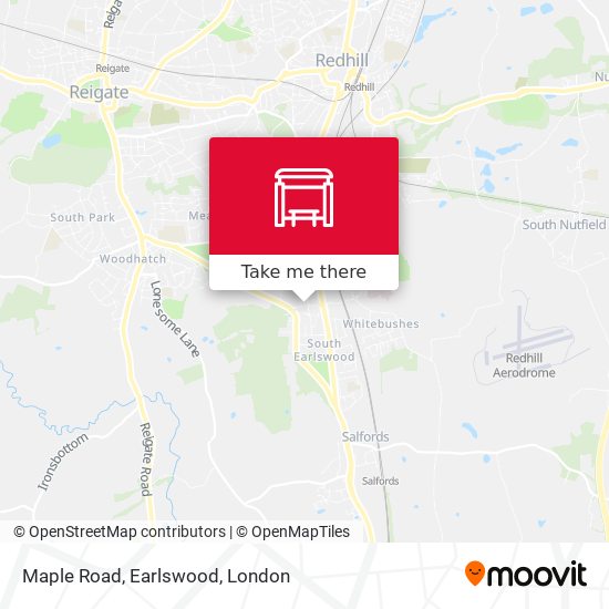 Maple Road, Earlswood map