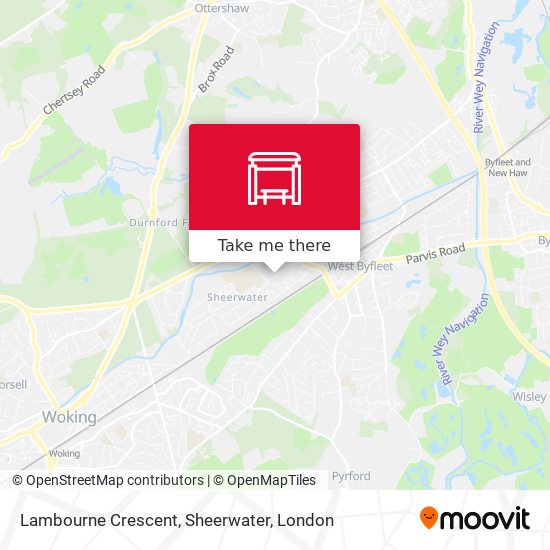 Lambourne Crescent, Sheerwater map