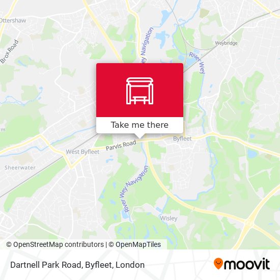 Dartnell Park Road, Byfleet map