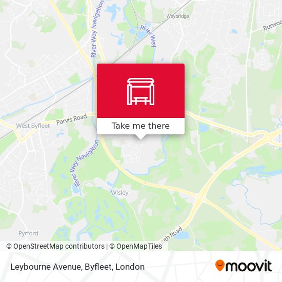 Leybourne Avenue, Byfleet map