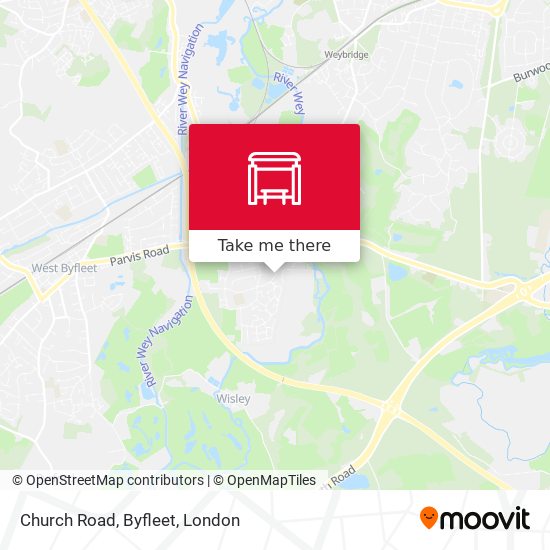 Church Road, Byfleet map