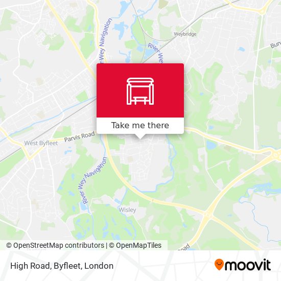 High Road, Byfleet map