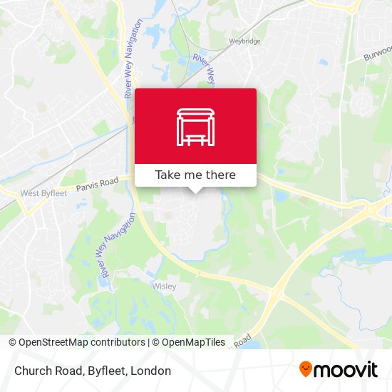 Church Road, Byfleet map