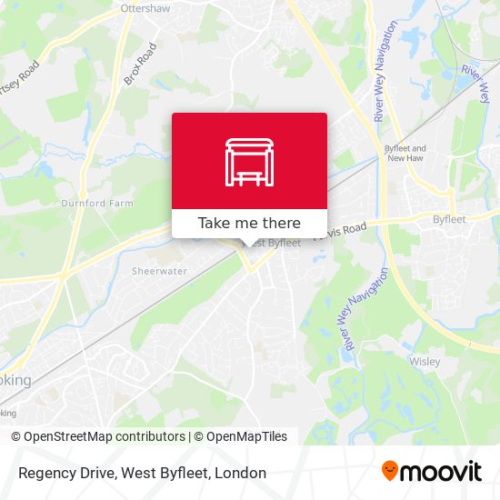 Regency Drive, West Byfleet map