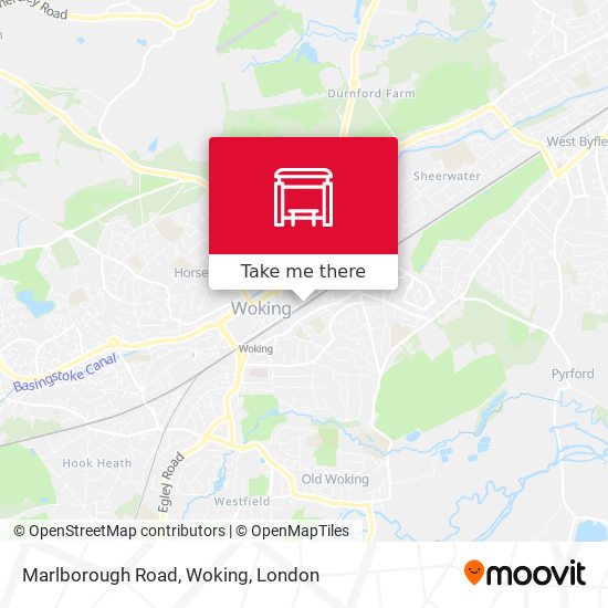 Marlborough Road, Woking map