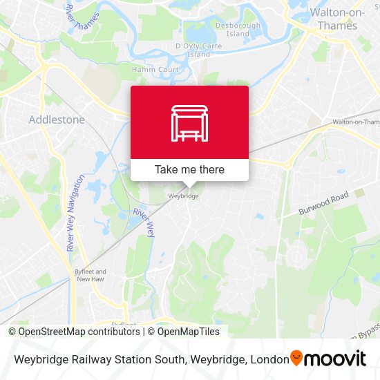 Weybridge Railway Station South, Weybridge map