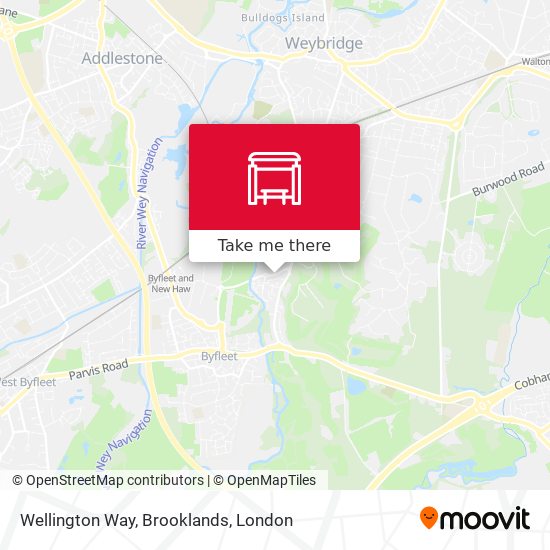 Wellington Way, Brooklands map