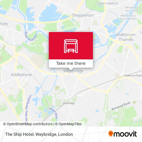 The Ship Hotel, Weybridge map