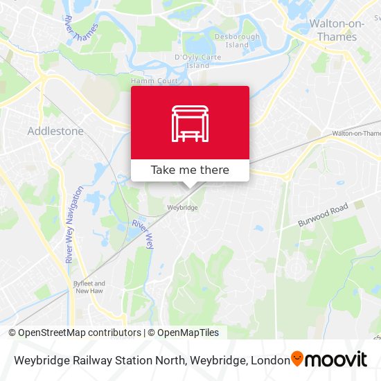 Weybridge Railway Station North, Weybridge map
