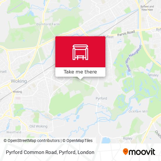 Pyrford Common Road, Pyrford map