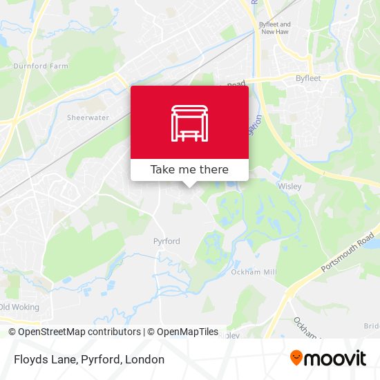 Floyds Lane, Pyrford map