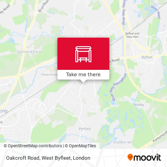 Oakcroft Road, West Byfleet map