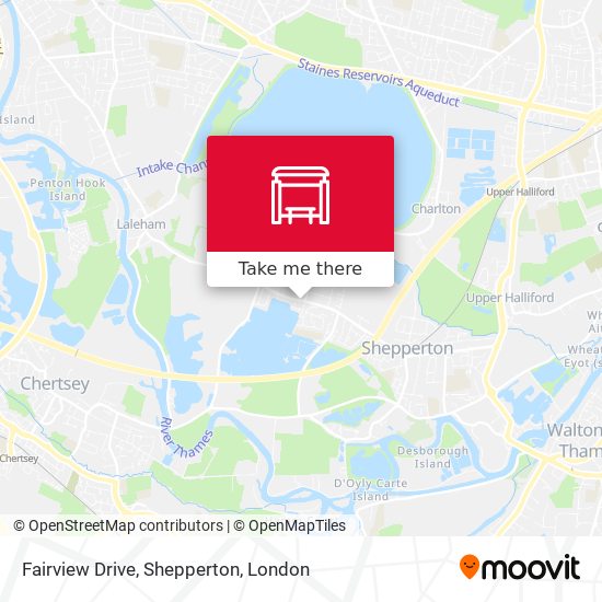 Fairview Drive, Shepperton map