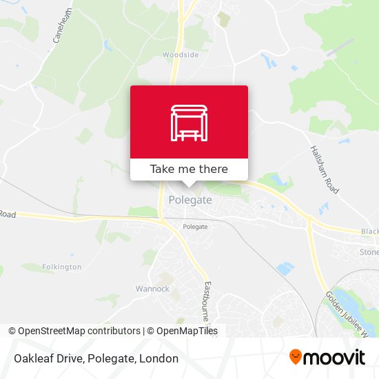 Oakleaf Drive, Polegate map