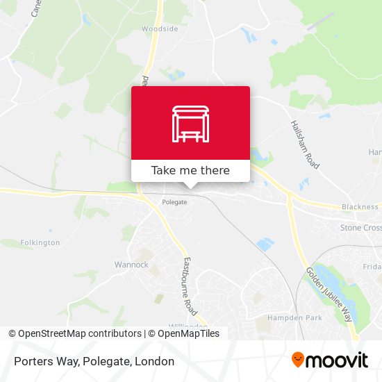 Porters Way, Polegate map