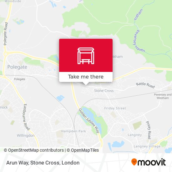 Arun Way, Stone Cross map