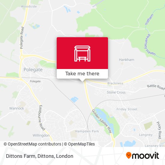 Dittons Farm, Dittons map