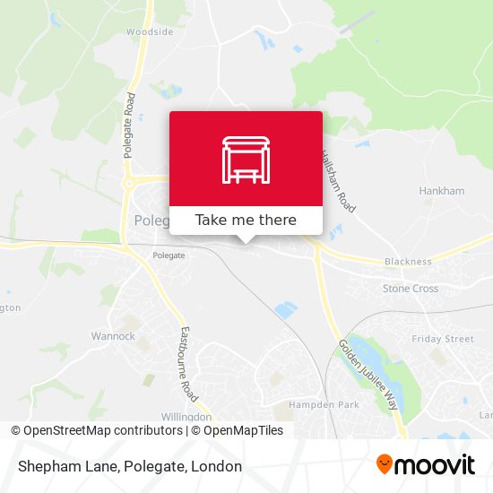 Shepham Lane, Polegate map