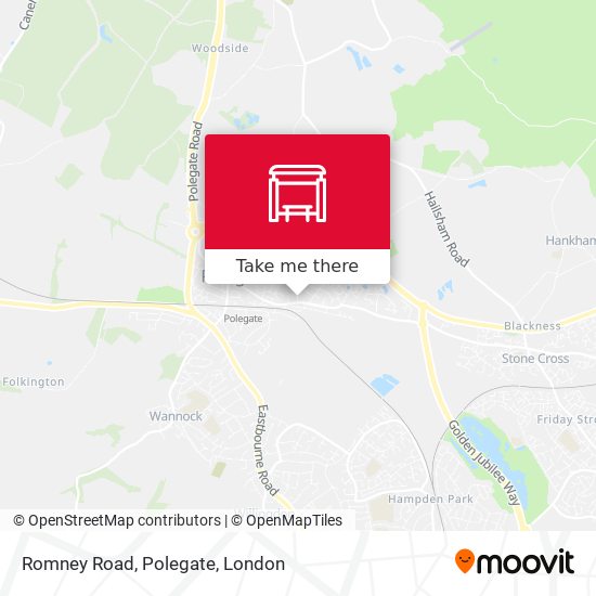 Romney Road, Polegate map